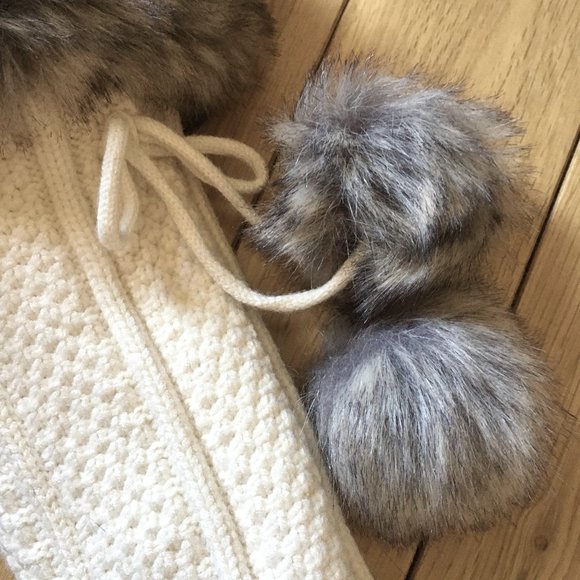 Chunky Knit Faux-fur Trimmed Reading Socks - Picture 8 of 15